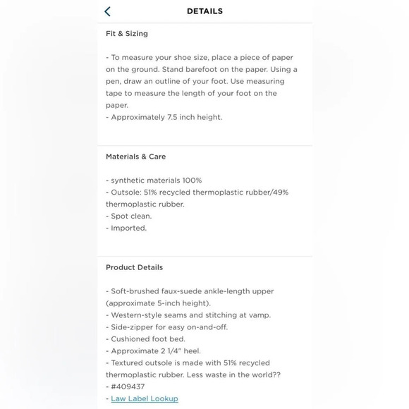 OLD NAVY Faux‎ Suede Western Ankle Boots in Mocha Latte - Picture 12 of 12